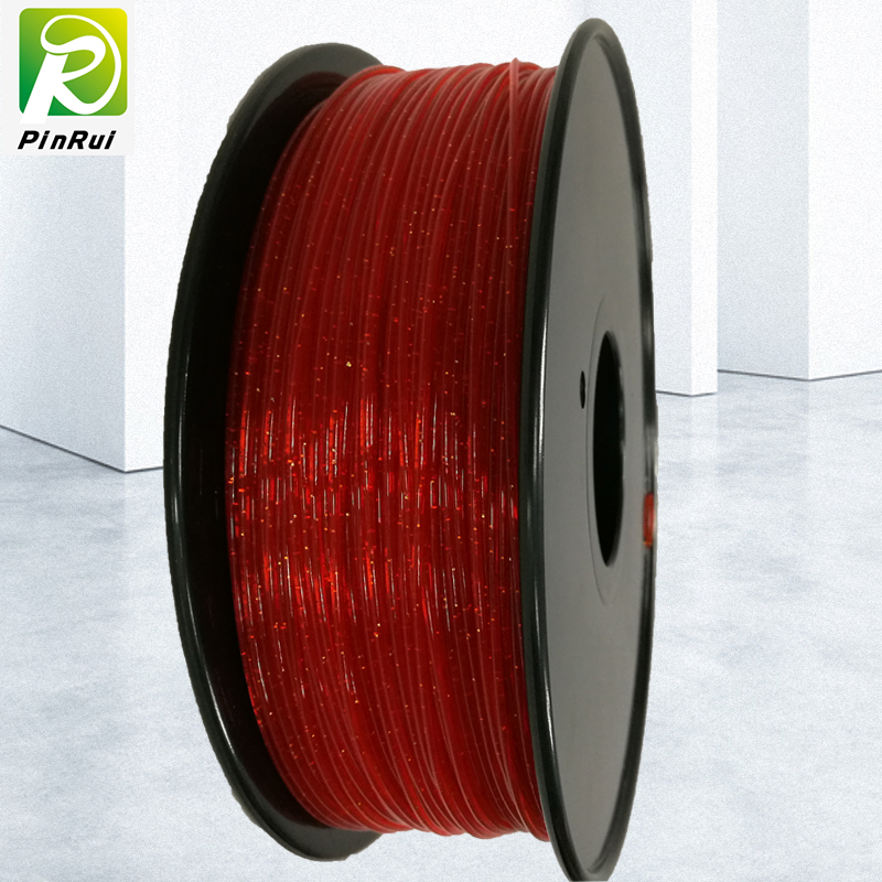 Impressora 3D de Pinrui 1.75mm pla brilhando filamento cintilante para impressora 3D
